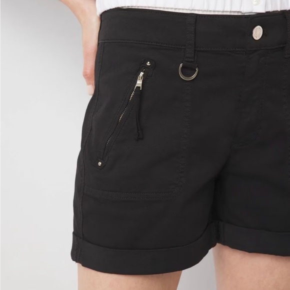 White House Black Market Black Cargo Shorts with Tailored Fit - Picture 2 of 15